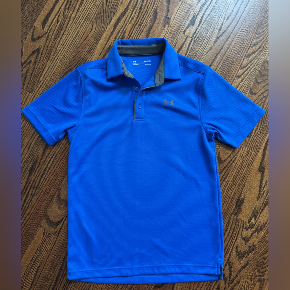 Men’s Under Armour blue polo shirt size small